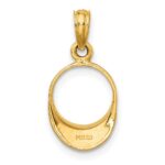 14K 3-D Polished BEACH BUM Sun Visor Charm - Image 3