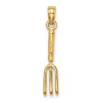 14K 3-D  Fork Garden Tool Charm - Image 4
