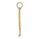 14K 3-D Landscape Rake Garden Tool Charm - Image 2