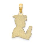 14K Polished Male Graduation Profile with Diploma Charm - Image 4