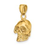 14K 3-D Polished Skull Pendant - Image 3