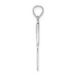 14K White Gold 3-D Polished Table Knife Charm - Image 2