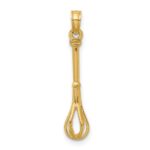 14K 3-D  Polished Whisk Charm - Image 4