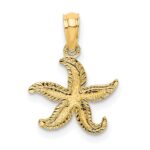 14K Flat Starfish Charm