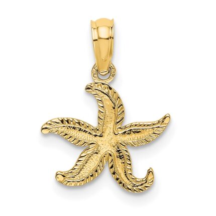 14K Flat Starfish Charm