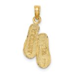 14K ANTIGUA W.I. Double Flip-Flop Charm - Image 4