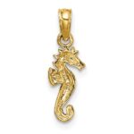 14K Mini Seahorse Charm - Image 4