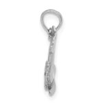 14K White Gold Jumping Dolphin Charm - Image 2