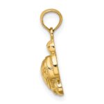 14K Textured Mini Sea Turtle Charm - Image 2