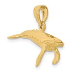 14K 3-D with Textured Underside Humpback Whale Charm - Image 4