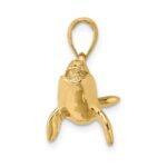 14K 3-D High Polished Bowhead Whale Charm - Image 2