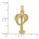14K 2-D Palm Tree with Coconuts Charm - Image 3