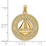 14K ANNAPOLIS MD Sailboat Charm - Image 3