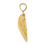 14K Large Textured Clam Shell Charm - Image 2