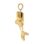 14K 3-D Polished Shark Charm - Image 2