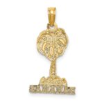 14K BAHAMAS Palm Tree Charm - Image 3