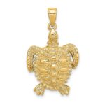 14K Sea Turtle with Spiny Shell Charm