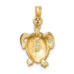14K Textured Sea Turtle Charm - Image 4