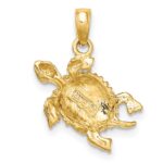 14K Sea Turtle with Tail Charm - Image 4
