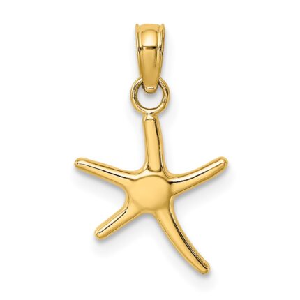 14K Polished Mini Dancing Starfish Charm