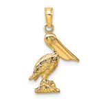 14K 3-D Pelican Standing Charm - Image 4