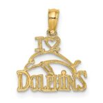 14K I HEART DOLPHINS with Dolphin Charm