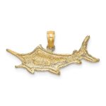14K Textured 2-D Marlin Fish Charm - Image 4
