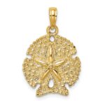 14K Textured Sand Dollar Charm