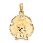 14K Textured Sand Dollar Charm - Image 4