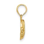 14K Polished Textured Bannerfish Charm - Image 2