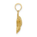 14K 2-D Textured Goldfish Charm - Image 2