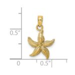 14K Textured Starfish Charm - Image 3