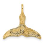 14K 3-D Polished Whale Tail Charm - Image 4
