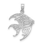 14K White Gold Cut-Out Angelfish Charm - Image 4