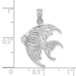 14K White Gold Cut-Out Angelfish Charm - Image 3