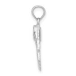 14K White Gold Scuba Flipper Charm - Image 2