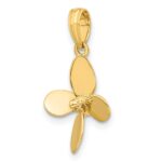 14K 3-D with 4 Blades Propeller Charm - Image 5