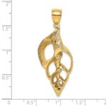 14K Cut-Out Conch Shell Skeleton Charm - Image 3