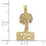 14K SOUTH BEACH Under Palm Tree Charm - Image 3
