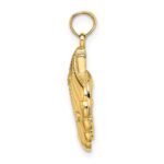 14K Reversible Dolphins and Waves in Shell Charm - Image 2