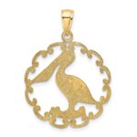14K Pelican In Circle Charm - Image 4