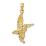 14K 3-D Pelican Flying Charm