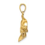 14K 2-D Two Swimming Dolphins Charm - Image 2