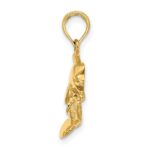 14K 2-D Double Dolphins Swimming Charm - Image 2