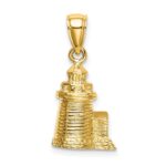 14K 3-D Brant Point Lighthouse Nantucket Harbor Massachusetts Charm - Image 4