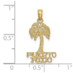 14K Flat PUERTO RICO Under Palm Tree Charm - Image 2