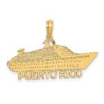 14K Polished PUERTO RICO Cruise Ship Charm