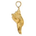14K Large Textured 2-D Conch Shell Charm - Image 2