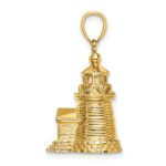 14K 3-D Brant Point Lighthouse Nantucket Harbor Massachusetts Charm - Image 2