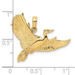 14K Flying Heron Bird Charm - Image 3